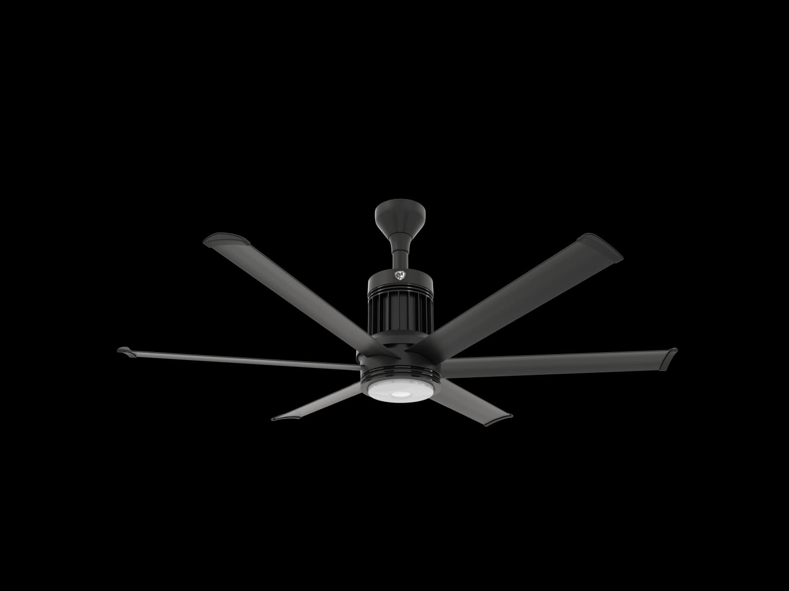 i6 kattotuuletin — musta